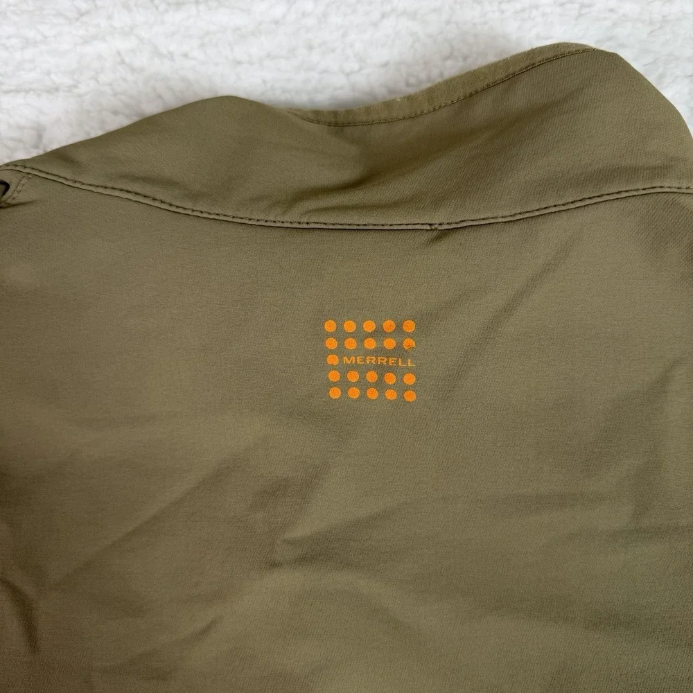 Merrell Men's Large Green 1/4 Zip Jacket Hiking Outdoors